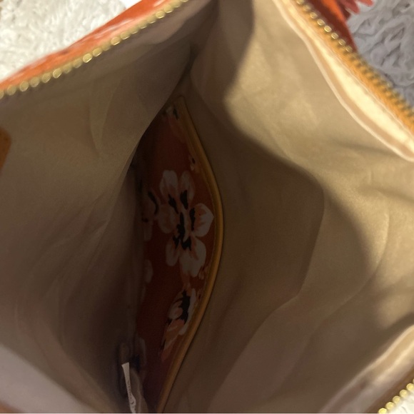 RACHEL PALLY ZAHARA FAUX LEATHER FOLDOVER CLUTCH FLORAL flaw PURSE-SALE was $60 - Picture 4 of 6